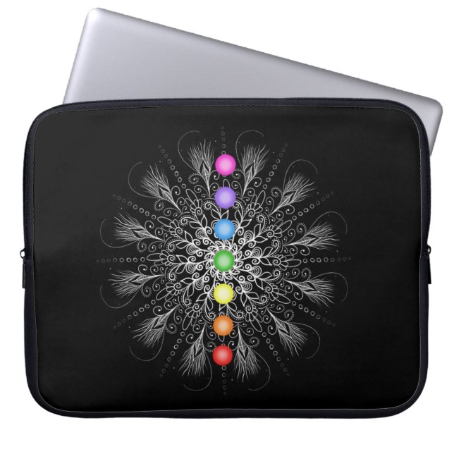 Chakra Mandala Laptop Sleeve (Front)