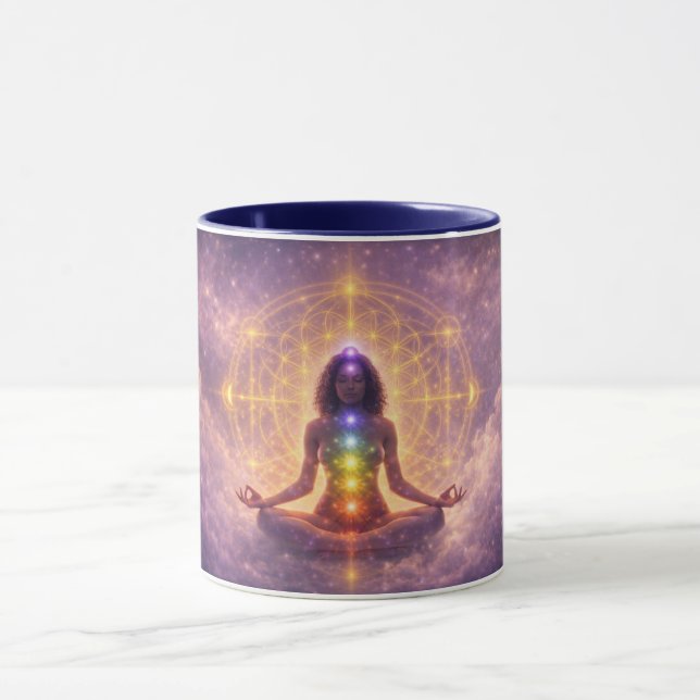 Chakra Meditation Mug Spiritual Art (Center)