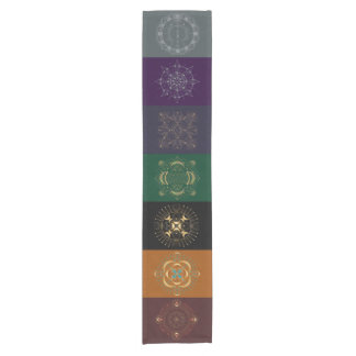 Chakra Shadow Mandala Colour Block Table Runner