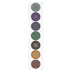 Chakra Shadow Mandala Multi-Colour Table Runner