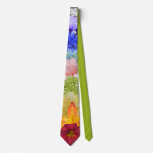 Chakra Spiritual Colors in Flowers Tie