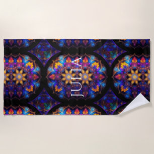 CHAKRA STAR NEW AGE DESIGN BEACH TOWEL
