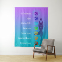 Chakra Tree Pose: Spiritual Art Yoga Meditation