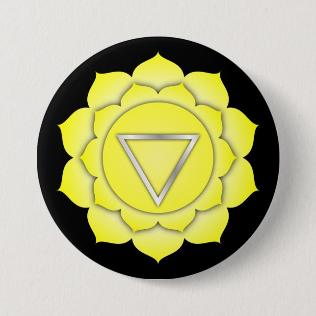 Chakra Yellow Solar Zen Yoga Spiritual Meditation 7.5 Cm Round Badge (Front)