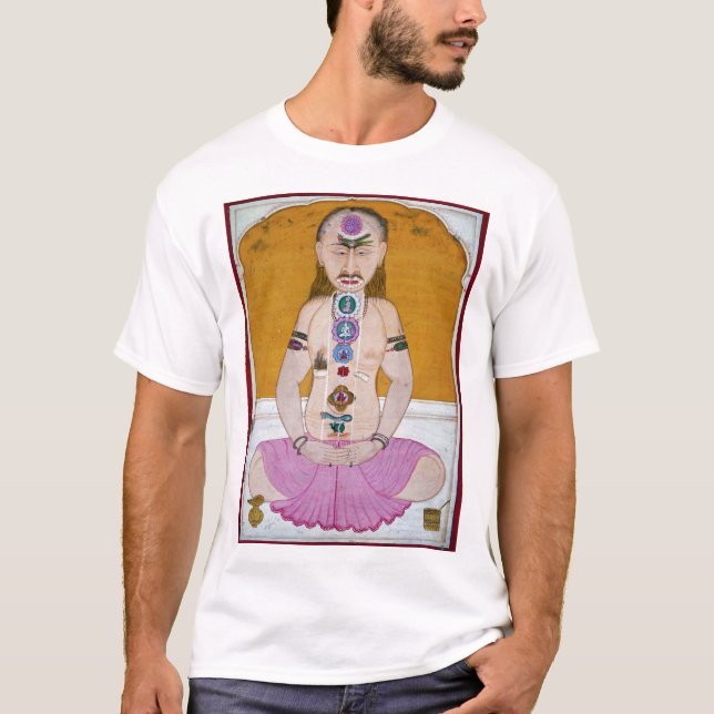 Chakra Yoga Illustration for Meditation T-Shirt (Front)