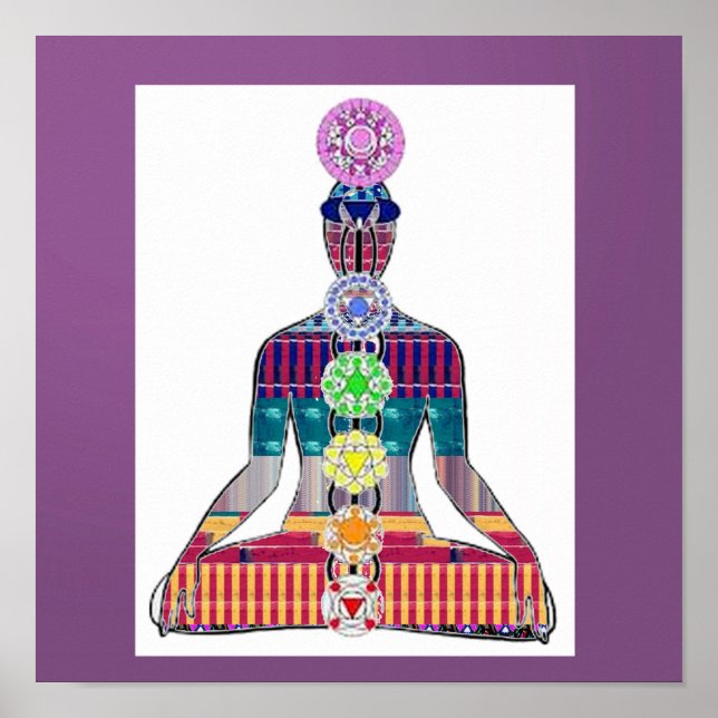 CHAKRA Yoga Meditation Diagram Karma LOVE NVN637 Poster (Front)