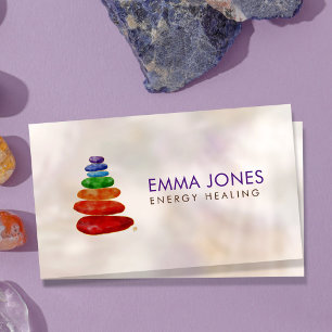 Chakra Zen Stones Energy Crystal Healing Business  Business Card