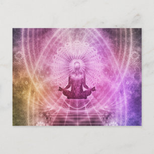 Chakra Zen Yoga Meditation Postcard