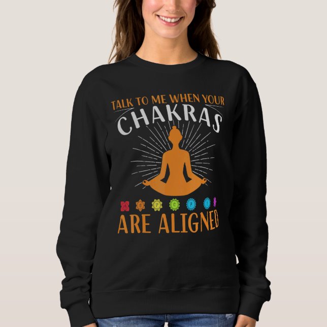 Chakras Aligned Yoga Sweatshirt (Front)