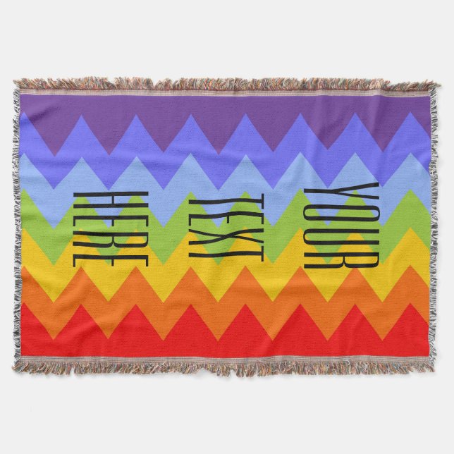 Chakras Colours II + your text Throw Blanket (Front)