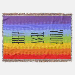 Chakras Colours IV + your text Throw Blanket