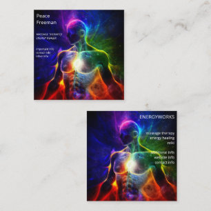 Chakras   Human Auras   Energy Healer  Square Business Card