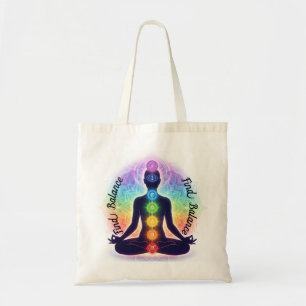 Chakras Meditation Art   Seven Colourful Symbols Tote Bag