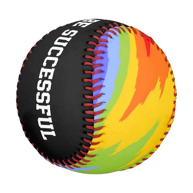 Chakras / Rainbow Colours Waves VII + your ideas Baseball (Angled)