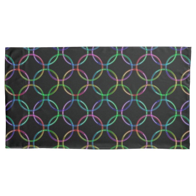 Chakren / Rainbow coloured Pixel + your ideas Pillowcase (Front)