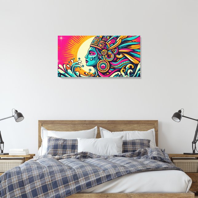 Chalchiuhtlicue 5 canvas print (Insitu(Bedroom))