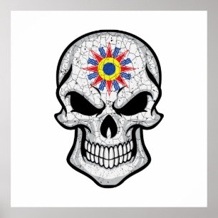 Chaldea Smiling Skull Flag Poster