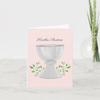Chalice and Pink Buds Communion Baptism