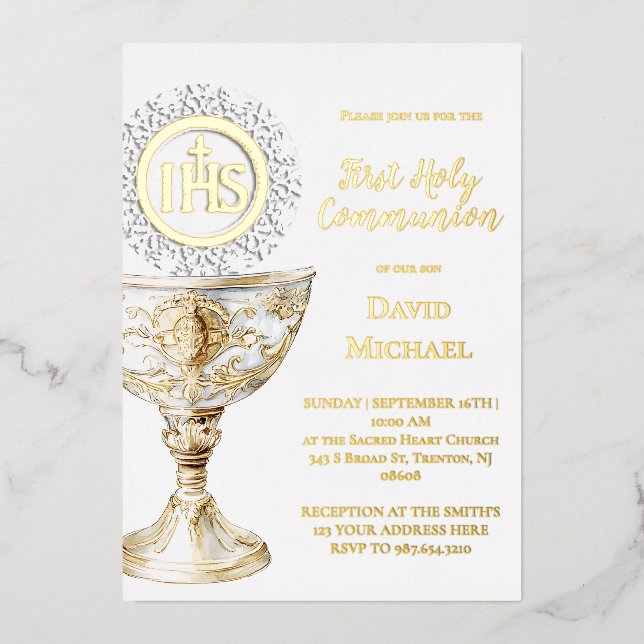 Chalice Host First Holy Communion (Front)
