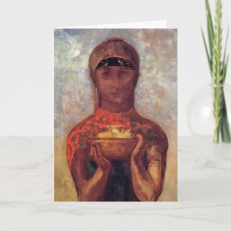 Chalice of Mystery - Spiritual Art by Odilon Redon Card