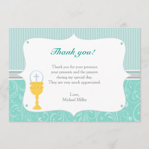 Chalice Turquoise Thank You Card