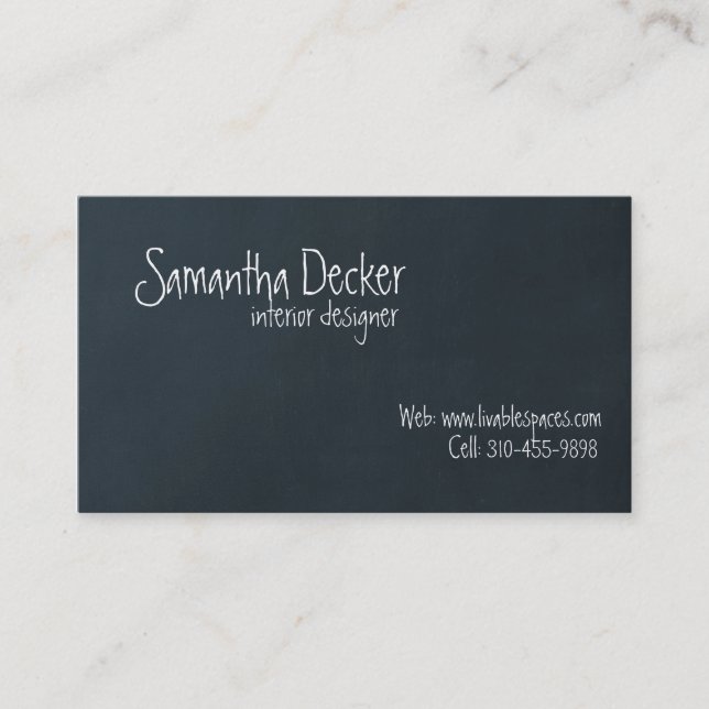 "Chalk Board" Customisable Business Card! Card (Front)