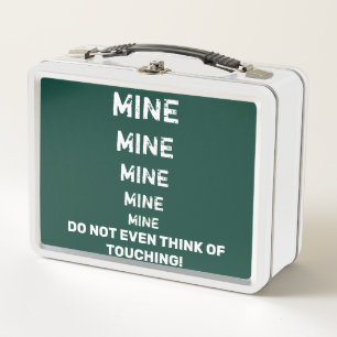 Chalk Board Look Do Not Touch Metal Lunch Box