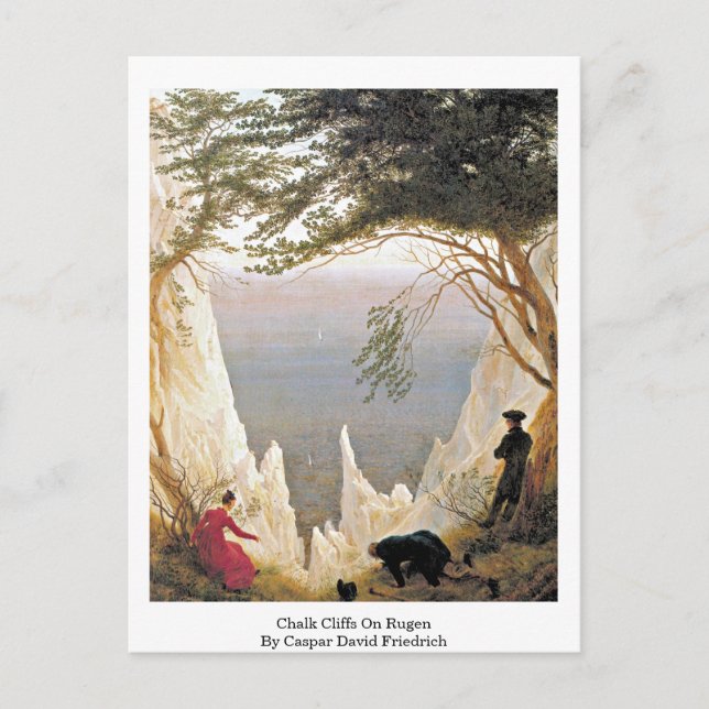 Chalk Cliffs On Rugen By Caspar David Friedrich Postcard (Front)