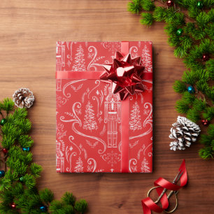 Chalk doodle nutcracker Christmas Wrapping Paper
