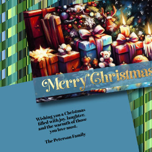 Chalk Drawing Christmas Abundance Gifts Card