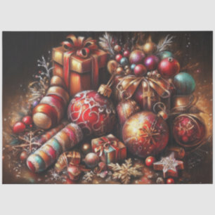 Chalk Drawing Christmas Gift Candy Ornament Tissue Paper