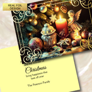 Chalk Drawing Christmas Tree Candle Angel