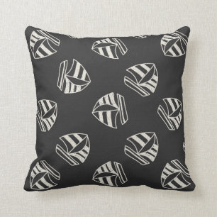Chalk Drawn Sailboat Pattern Cushion