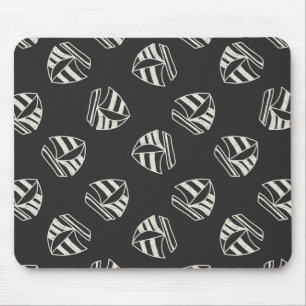 Chalk Drawn Sailboat Pattern Mouse Pad