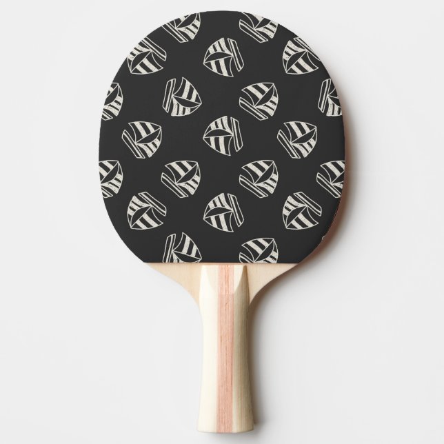 Chalk Drawn Sailboat Pattern Ping Pong Paddle (Front)