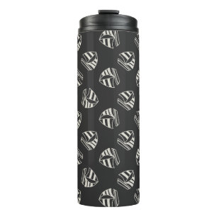Chalk Drawn Sailboat Pattern Thermal Tumbler