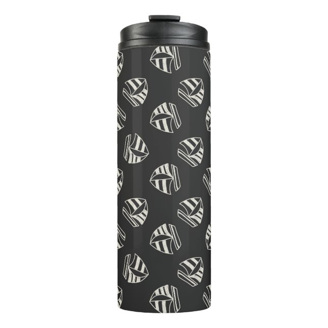 Chalk Drawn Sailboat Pattern Thermal Tumbler (Front)
