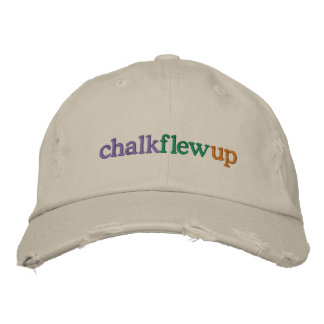 chalk flew up (khaki hat) embroidered hat