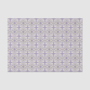 Chalk Grey Lavender Octagon Star Geometric Design Tissue Paper
