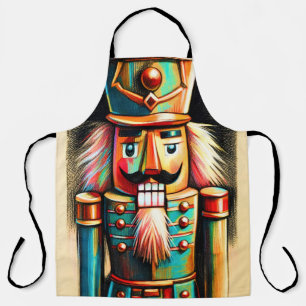 Chalk Illustration Christmas Nutcracker II Apron