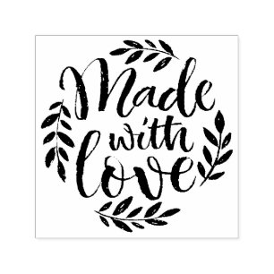 Chalk Lettering Made With Love Self Inking Stamp