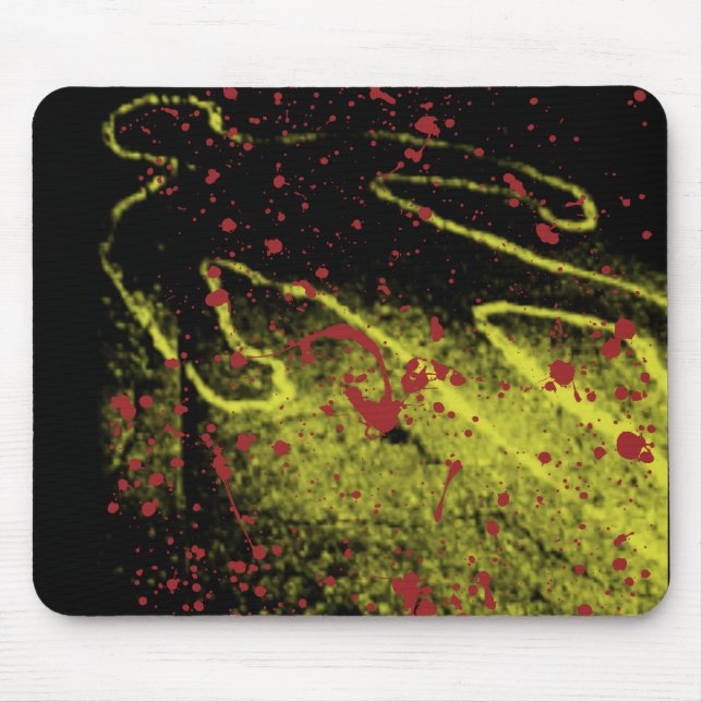 Chalk Outline Mouse Pad (Front)