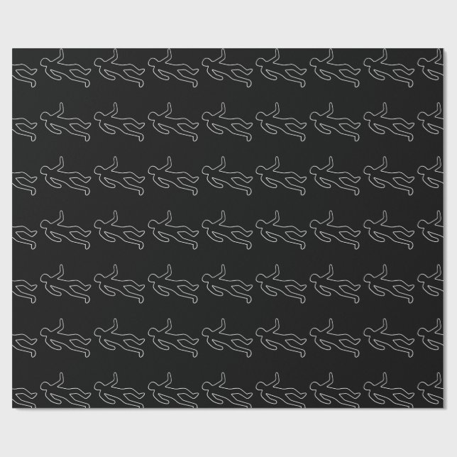 Chalk Outline Wrapping Paper (Flat)