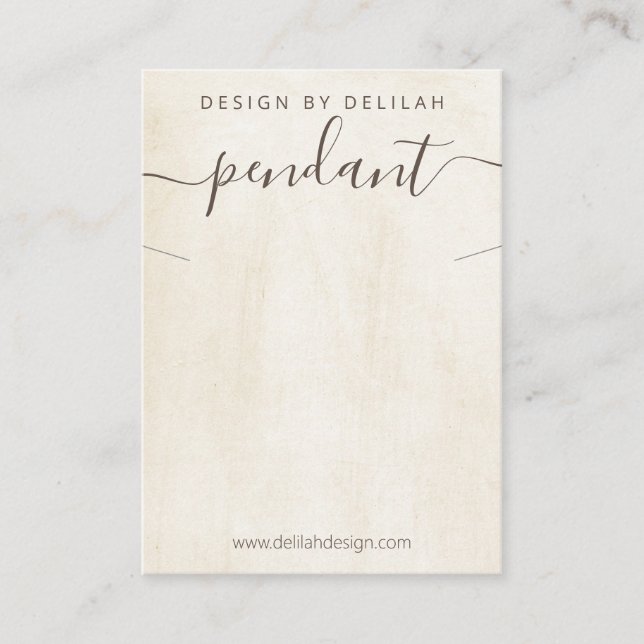 Chalk Paint Necklace Pendant Display Business Card (Front)