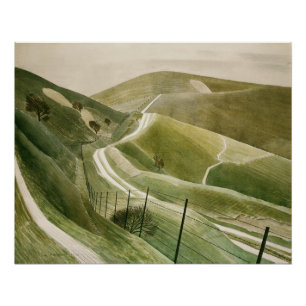 Chalk Paths By Eric Ravilious, 1935 Poster