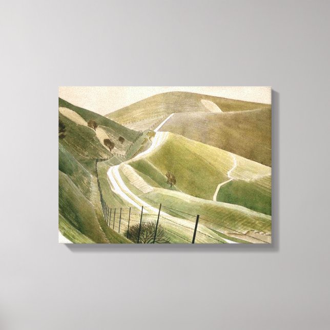 Chalk Paths By Eric Ravilious Canvas Print (Front)