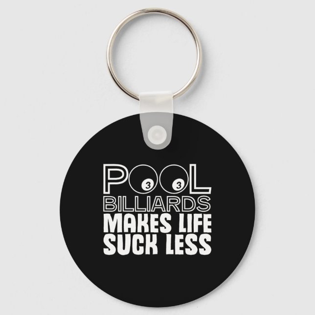 Chalk Rack Eight-ball Bar Table Billiards Snooker  Key Ring (Front)