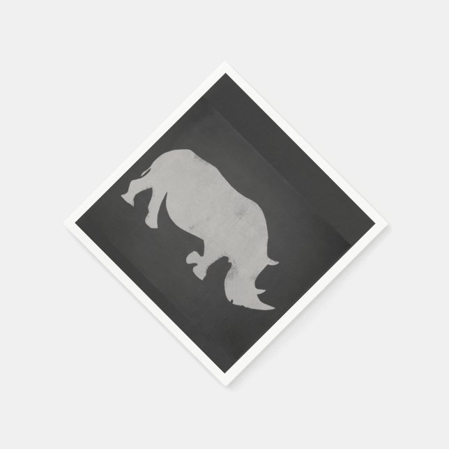 Chalk Rhino Napkin (Corner)