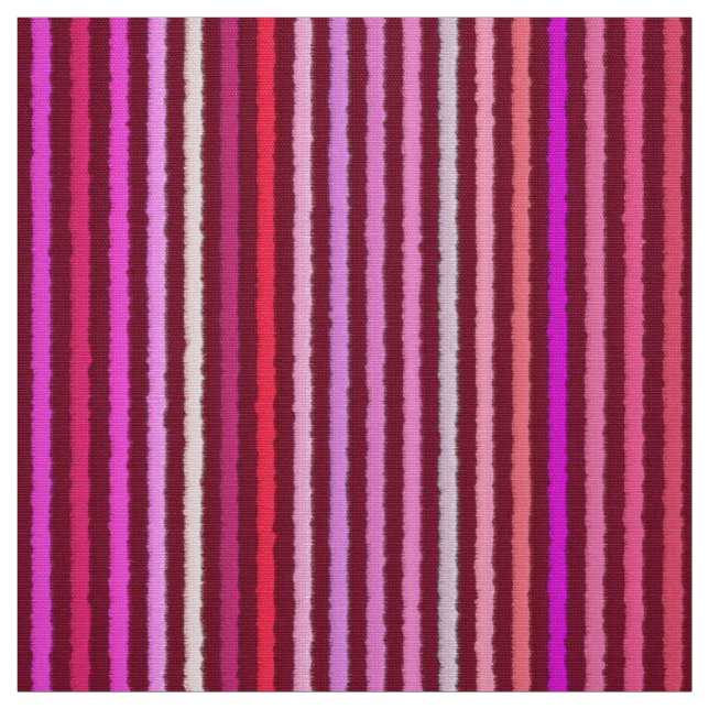 Chalk Stripes - Burgundy, Violet, Pink Fabric (Swatch)
