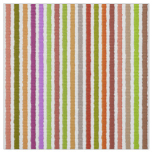 Chalk Stripes - Cream and Multi Colours Fabric